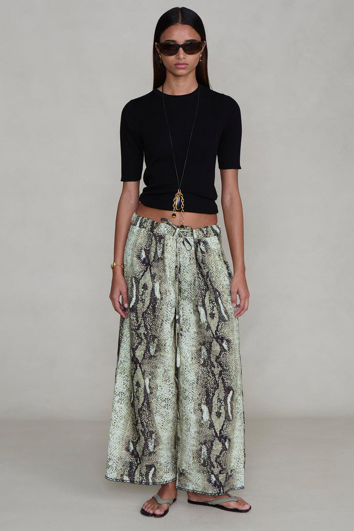 Ramona Poplin Pant Python