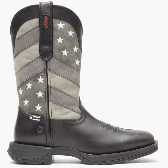 Rebel by Durango® Faded Black Flag Western Boot - profile