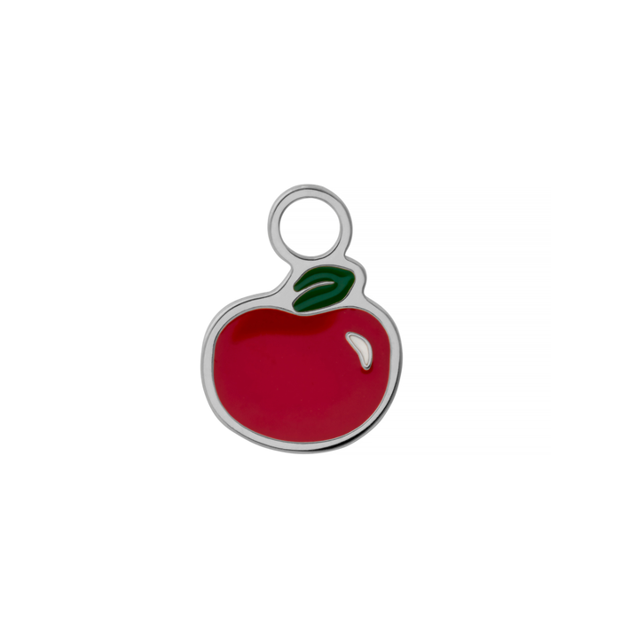 Red Apple Hoop Charm