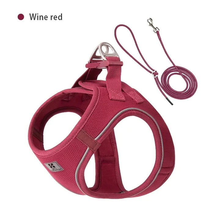 Reflective Air Mesh Dog Harness Leash Set