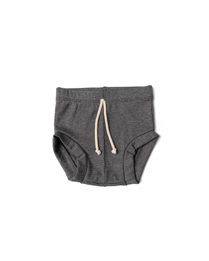 rib knit bloomers - iron gray