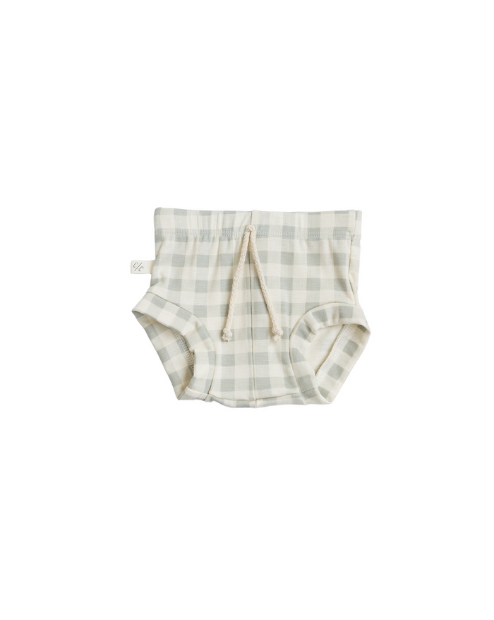 rib knit bloomers CO - gray plaid modal