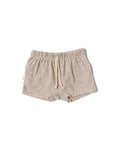 rib knit boy shorts - light oatmeal