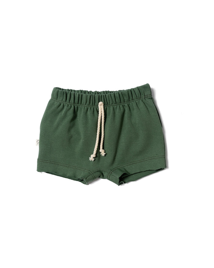 rib knit boy shorts - orchard