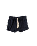 rib knit boy shorts - smoke