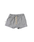rib knit boy shorts - soft gray