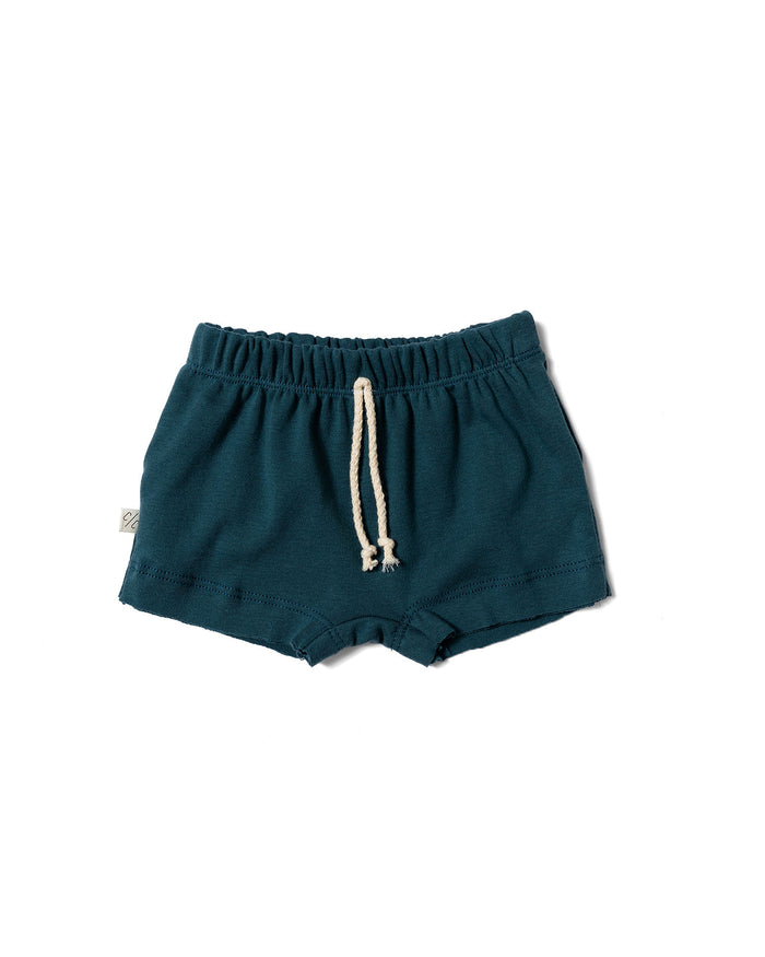 rib knit boy shorts - storm cloud