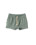rib knit boy shorts - tea