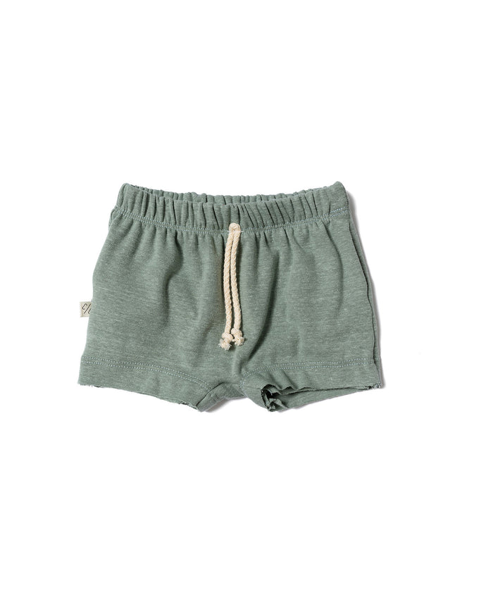 rib knit boy shorts - tea