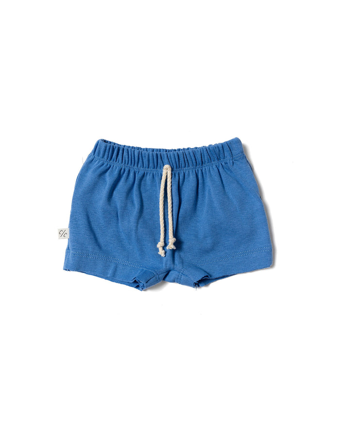 rib knit boy shorts - tidal
