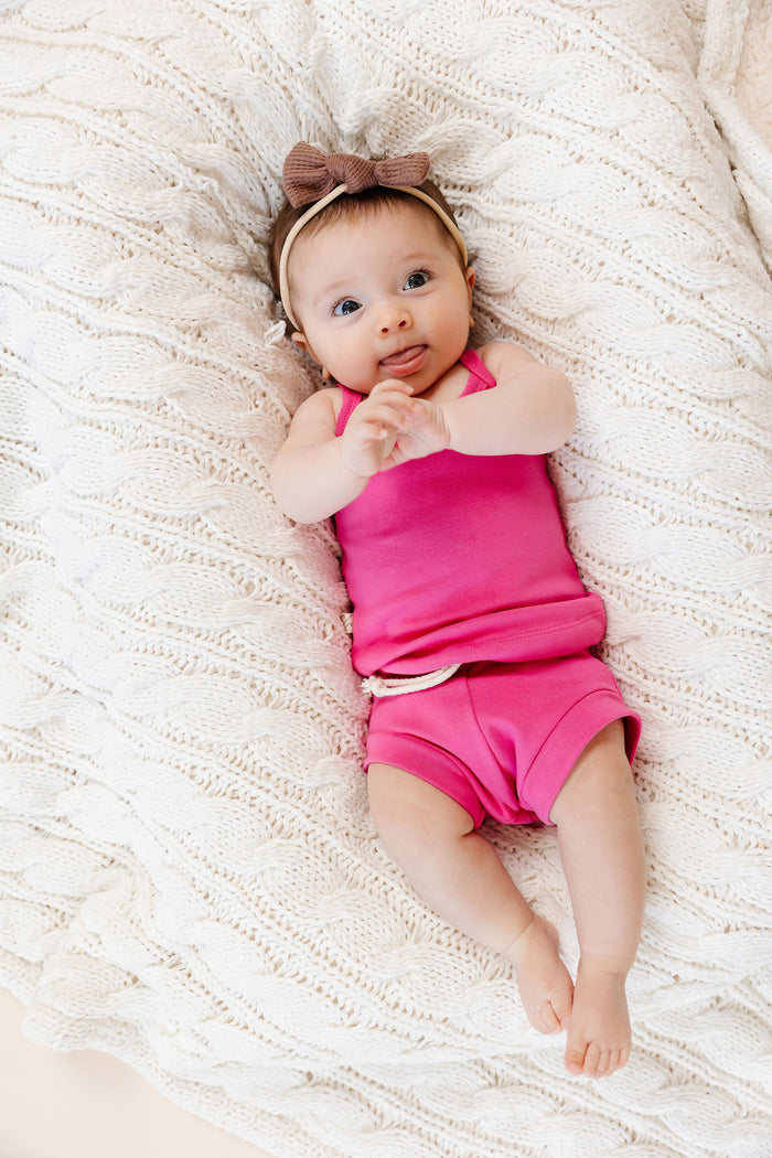 rib knit camisole - punch