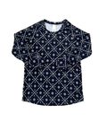 rib knit long sleeve tee - fair isle
