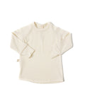 rib knit long sleeve tee - natural modal