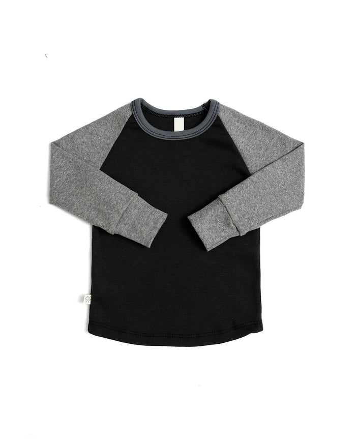 rib knit long sleeve tee - shade - heather gray