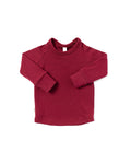 rib knit long sleeve tee CO - candy apple