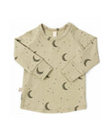 rib knit long sleeve tee CO - lunar on flax