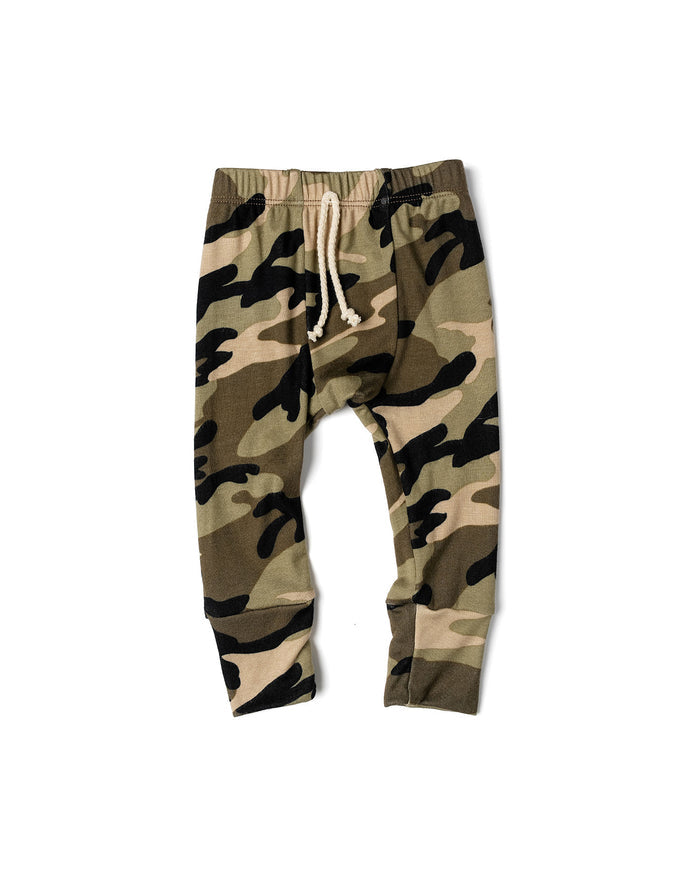rib knit pant - camoflauge