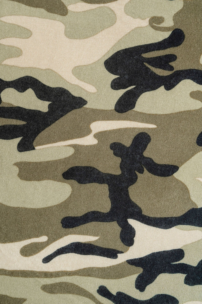 rib knit pant - camoflauge