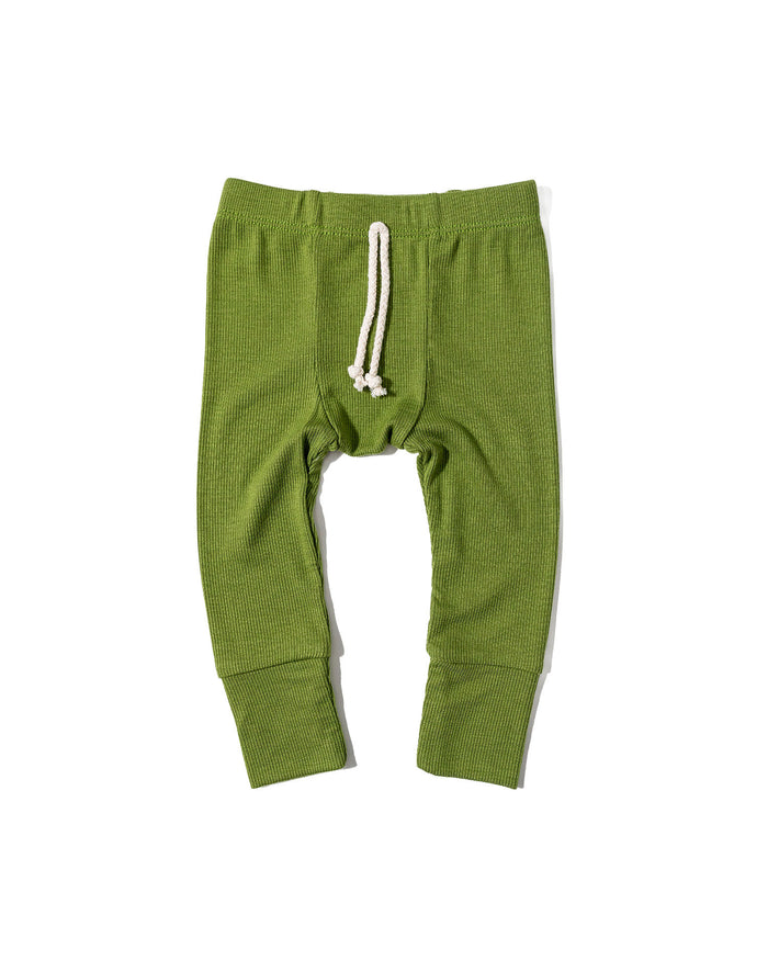 rib knit pant - clover