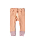 rib knit pant - desert sand - lilac