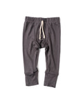 rib knit pant - ebony