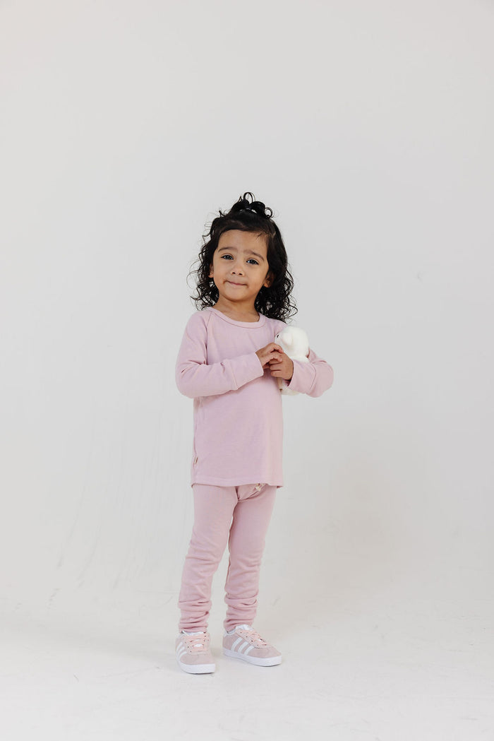 rib knit pant - frosting