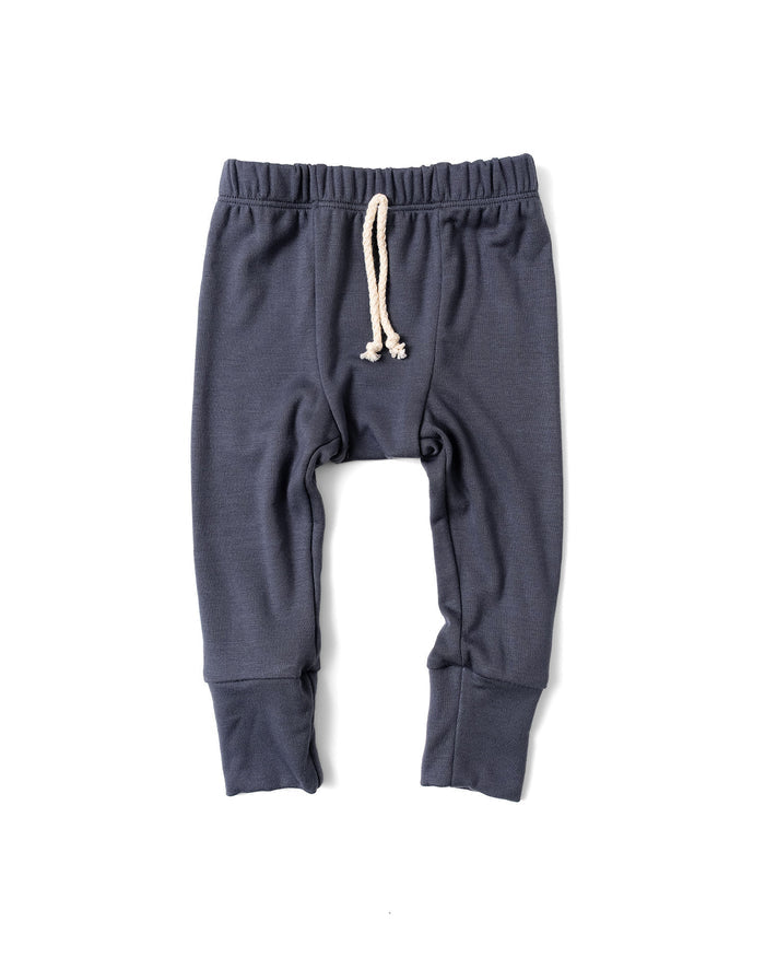 rib knit pant - midnight blue