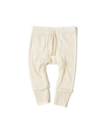 rib knit pant - natural modal