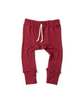 rib knit pant - stocking red