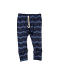 rib knit pant - wavy lines