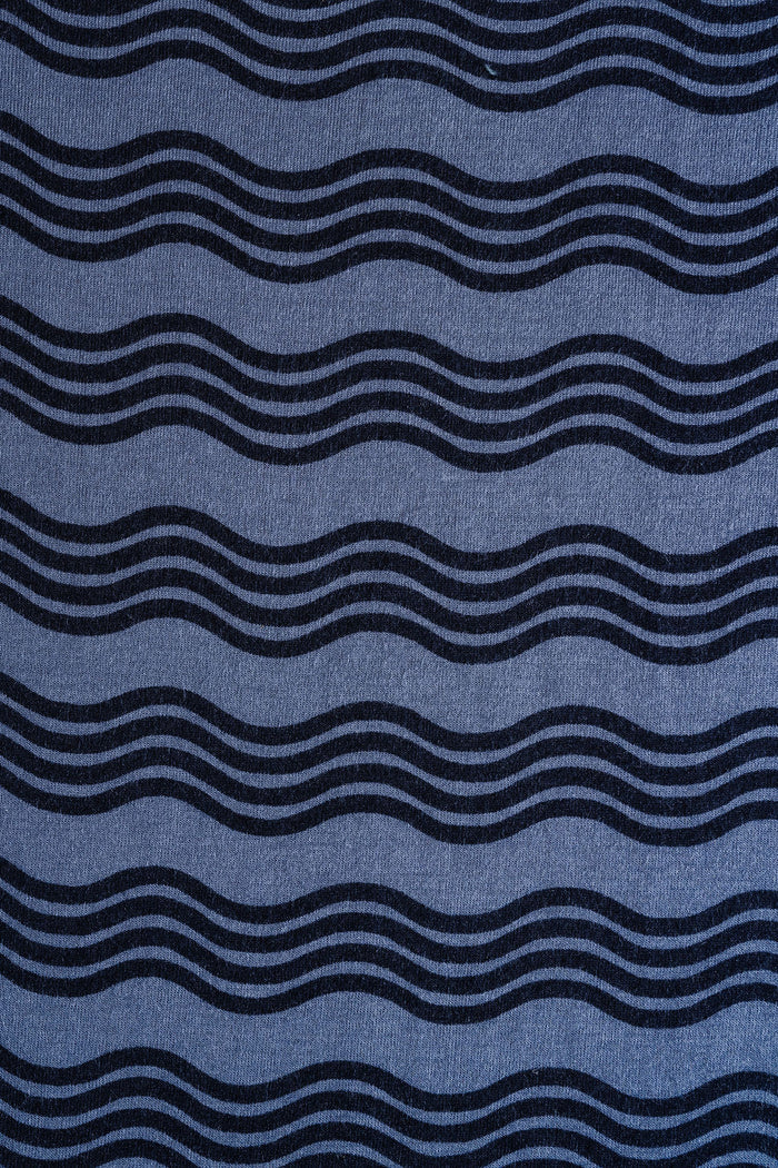rib knit pant - wavy lines