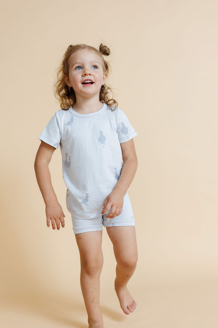 rib knit shorts - geese