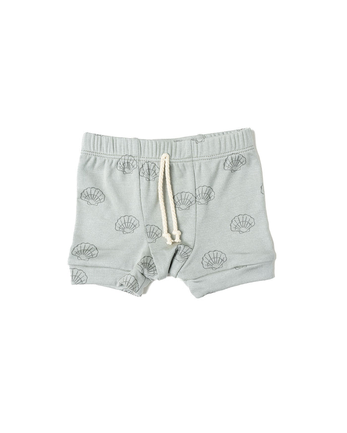 rib knit shorts - seashells