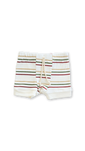 rib knit shorts - triple stripe