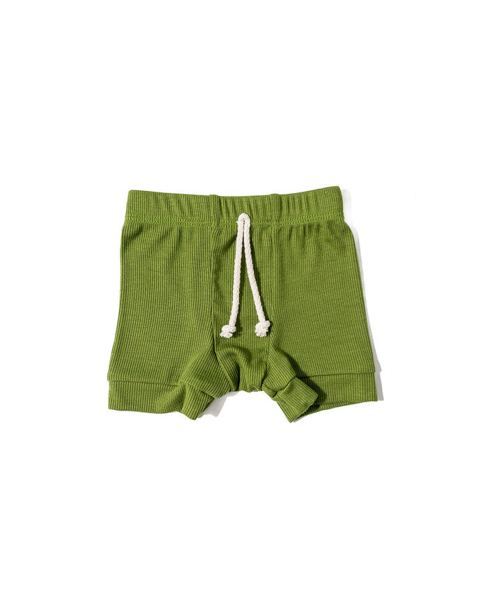 rib knit shorts CO - clover