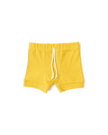 rib knit shorts CO - sunflower