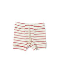 rib knit shorts CO - wide peppermint stripe