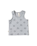 rib knit tank top - all over smile