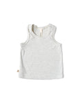rib knit tank top - fog stripe