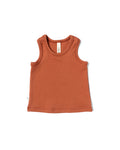 rib knit tank top CO - red rock