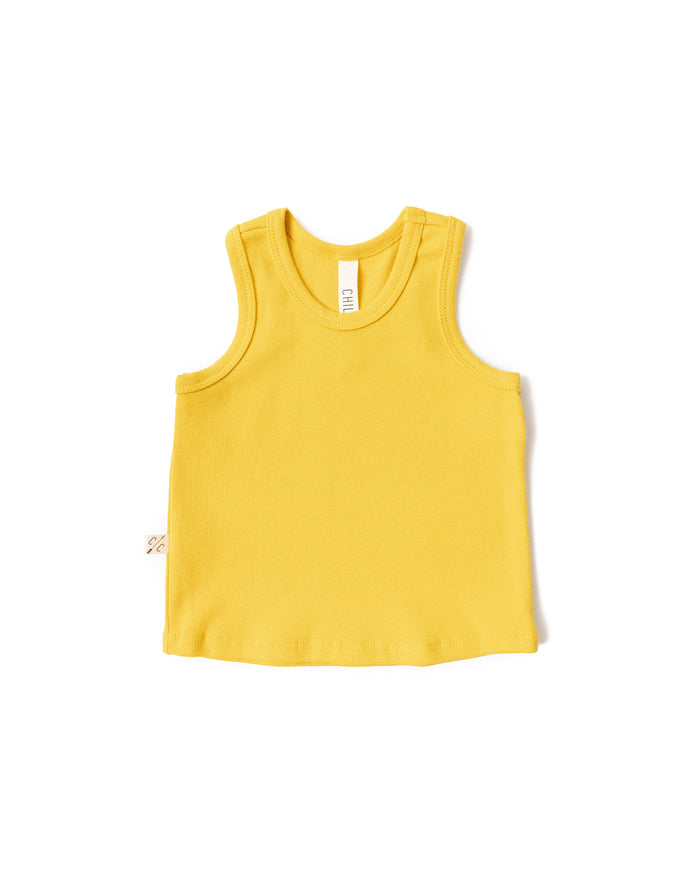 rib knit tank top CO - sunflower