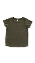 rib knit tee - fraser fir