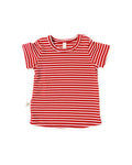 rib knit tee CO - peppermint inverse stripe