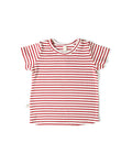 rib knit tee CO - peppermint stripe