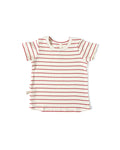 rib knit tee CO - wide peppermint stripe