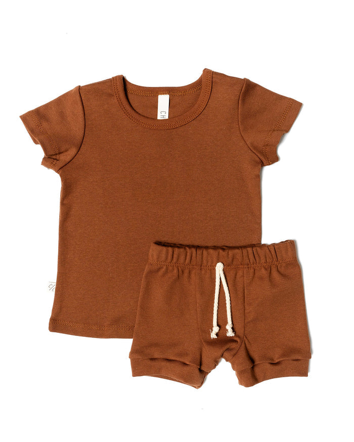 rib summer set - cognac