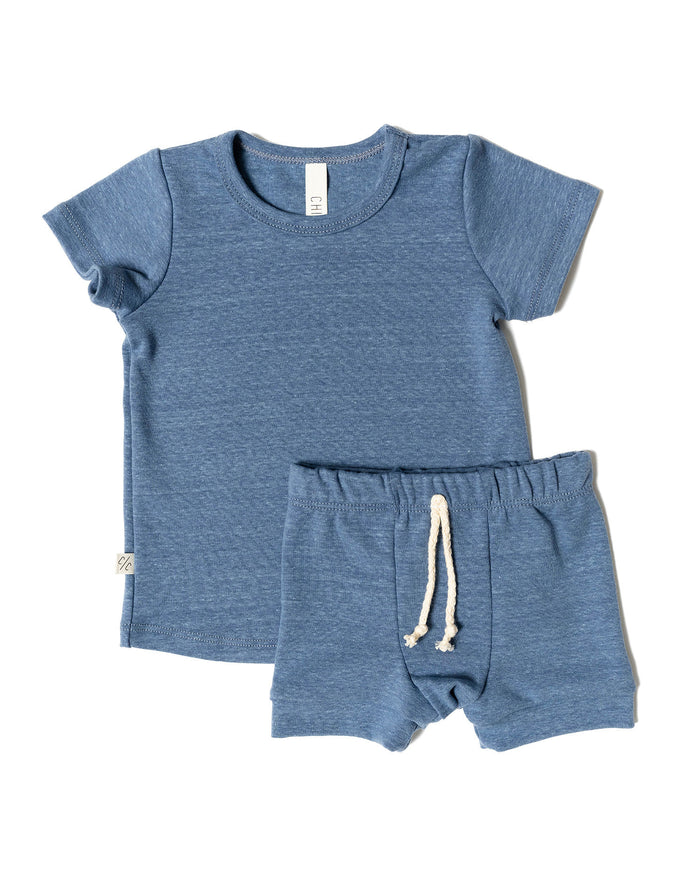 rib summer set - french blue
