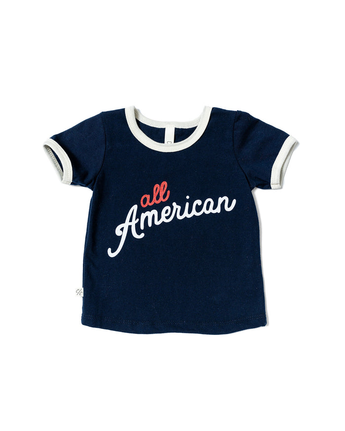 ringer tee - all american on navy