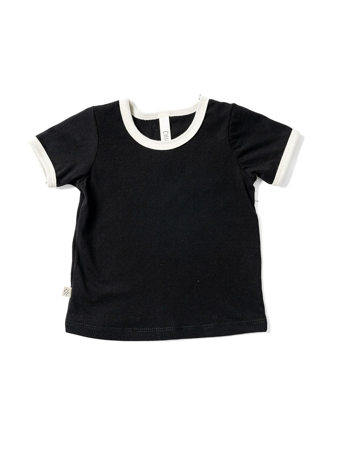 ringer tee - black