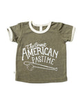 ringer tee - the great american pastime on heather buck